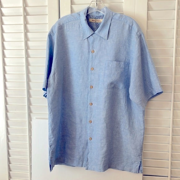 Tommy Bahama Men’s Shirt Size Large Light Blue 100% Linen - Picture 4 of 10
